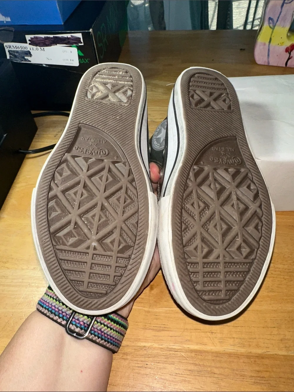 Converse shimmery silver